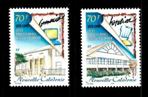 New Caledonia 1999 - Escoffier Culinary School - Set of 2v - Scott 828-29 - MNH