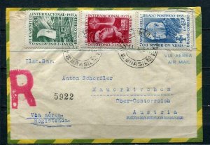 Brazil 1956 Illustrated Air Mail Registered Cover Rio Mauerkirchen Austria 304