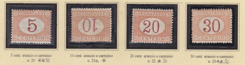 Italy Regno - Extended Collection Umberto I - cv 4400$ Segnatasse (Tax)