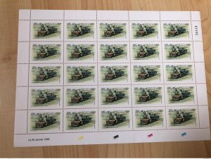 Côte d'Ivoire 1999 trains railway railways Mi. A1201 180+20F Overloaded Sheet-