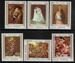 Romania #3620-5 MNH Set - Paintings