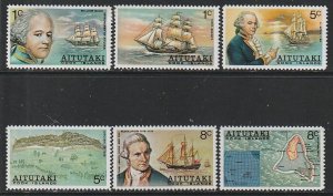 1974 Aitutaki - Sc 96-101 - MH VF - 6 single - William Blight & Bounty