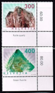 Switzerland 2003,#1154_5 MNH, minerals