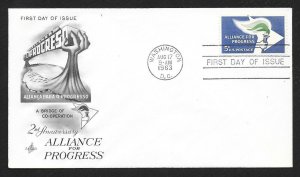 UNITED STATES FDC 5¢ Alliance for Progress 1963 ArtCraft