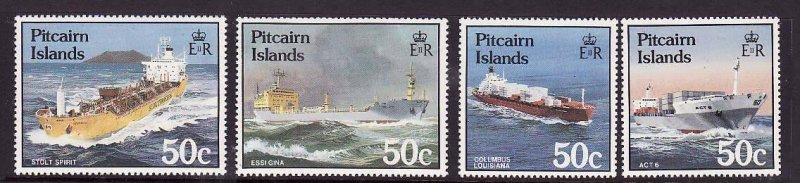 Pitcairn-Sc#258-61- id12- unused NH set-Ships-1985-