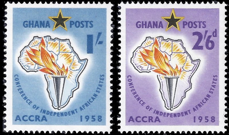 Ghana 1958 Sc 23-24 M lh