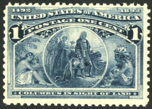 US 230 1c Columbian F OG NH SCV $35