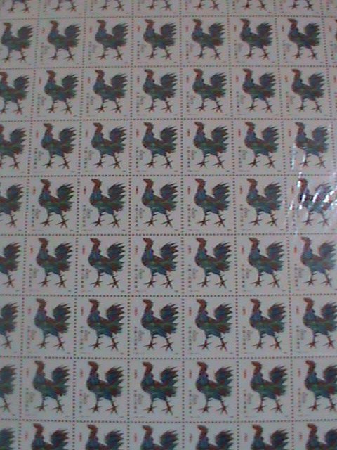 ​CHINA STAMPS: 1981 SC#1647 YEAR OF THE ROOSTER COMPLETE. MNH SHEET. VERYRARE.