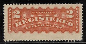 Canada #F1a Mint VF NH Registration Stamps (Vermillion Color Shade) RARE