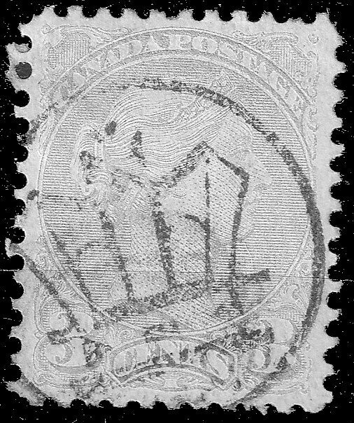 Canada #37, Small Queen with Ottawa Crown Cancel,  VF