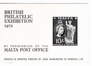 Malta 1972 Exhibition Card