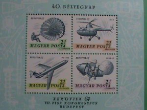 HUNGARY STAMP:1967-THE 7TH AIRVIATION- BUDAPEST-MINT STAMP S/S VERY RARE