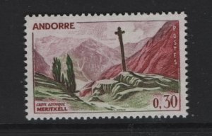 Andorra French #148 MNH  1961 Gothic Cross Meritxell 30c