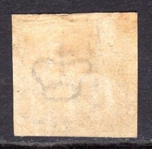 Denmark 1857 16s Gray Lilac Dotted Spandrels #6 Facit 6 Good Used, Large Margins