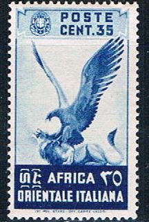 Italian East Africa 9 MLH Eagle and Lion 1938 (MV0069)