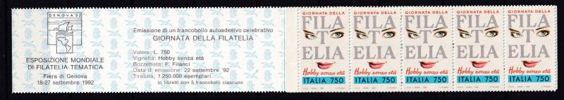 1992 - ITALY - BOOKLET - SC#1913 - MNH **