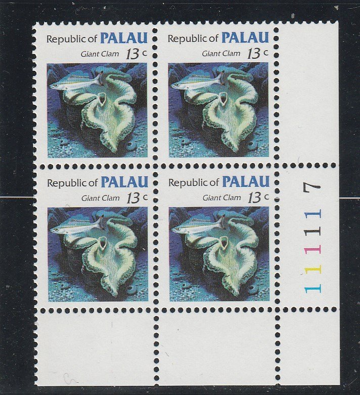 Palau  Scott#  13  MNH Block of 4  (1983 Giant Clam)