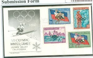 Haiti 451/C148-C150 1960 Olympics FDC - cv is for used off cover