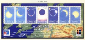 Alderney 1999 Total Eclipse Mini Sheet SGMSA131 Unmounted Mint