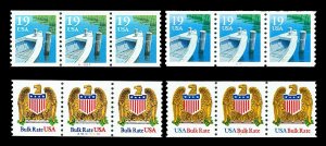 Scott 2529a, 2529C, 2602, 2603 4 Diff. Plate # Coils Mint VF NH Cat $11.50