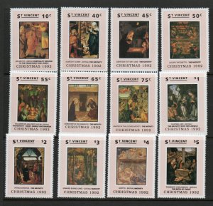 St Vincent #1713-24 Christmas 1992 MNH