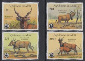 XG-BA575 MALI IND - Wwf, 1986 Wild Animals, Giant Eland MNH Set