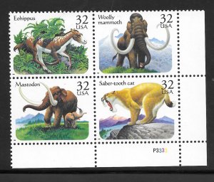 #3077-80 MNH Plate Block