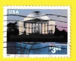 US SCOTT#3647 2002 $3.85 JEFFERSON MEMORIAL - USED