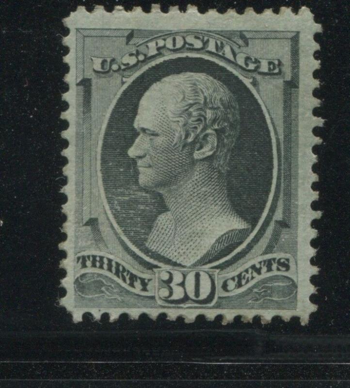 1874 US Stamp #165 30c F/VF Mint Part OG Hinged Catalogue Value $3750 Certified 