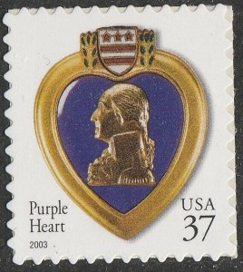 US 3784 Purple Heart 37c single MNH 2003