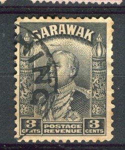 SARAWAK; Early 1930s C. Brooke issue fine used 3c. value