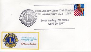 PERTH AMBOY LIONS CLUB STATION, 75TH ANNIVERSARY,  PERTH AMBOY, NJ  1997  L5