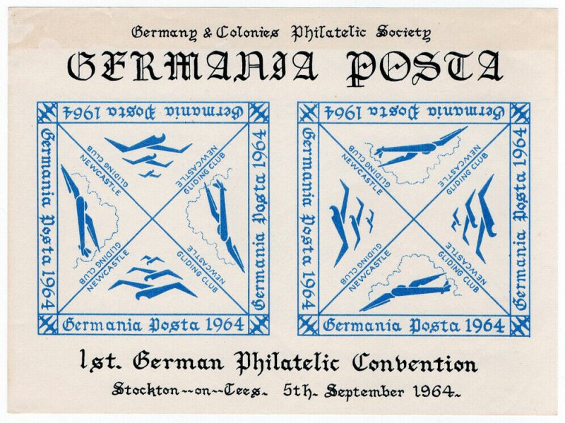 (I.B) Cinderella Collection : Germany Philatelic Society (Newcastle Gliding)