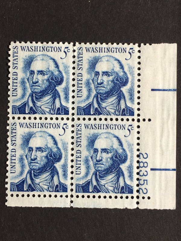 Scott # 1283 George Washington, MNH Plate Block of 4