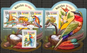 Sierra Leone 2015 Birds Bee Eaters Sheet + S/S MNH