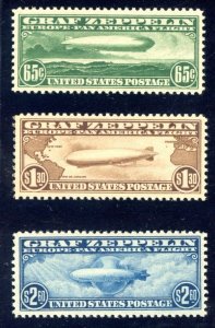 US SCOTT #C13-C15 MINT-VF-OG-NH RICH COLOR (9/14/23 GP)