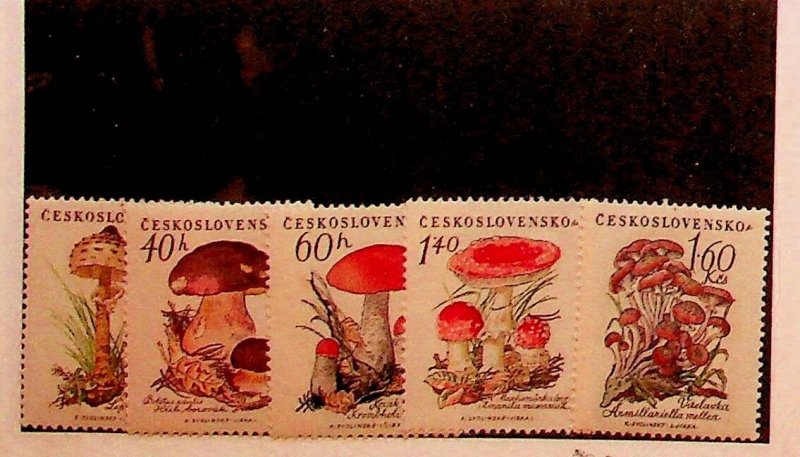 CZECHOSLOVAKIA Sc 882-86 NH ISSUE OF 1958 - MUSHROOMS