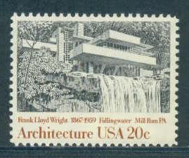 2019 20c Falling Waters Structure Fine MNH