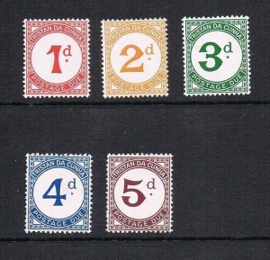 Tristan Da Cunha 1957 Sc J1-J5 set of 5 MH