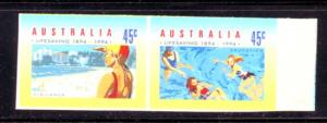 Australia  Sc 1365-6 1994 Life Saving self ad stamps mint NH