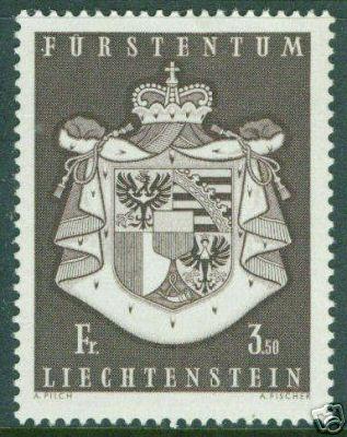 LIECHTENSTEIN Scott 452 Coat of Arms 1969 MNH**