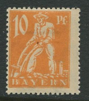 Bavaria -Scott 239 - Ploughman -1920 - MLH - 10pf Stamp