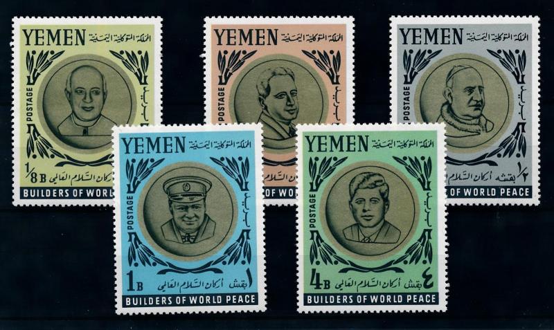 [77430] Yemen Kingdom 1966 Builders of Peace Pope Churchill Kennedy  MNH