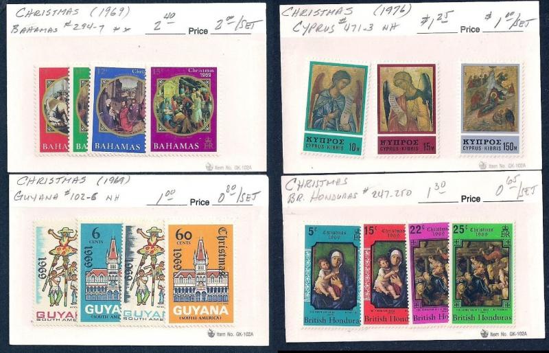 WORLDWIDE Topical Christmas (70) Different Sets Mint & Used