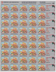 United States National Christmas Seal Sheets (1994) Pane of 45