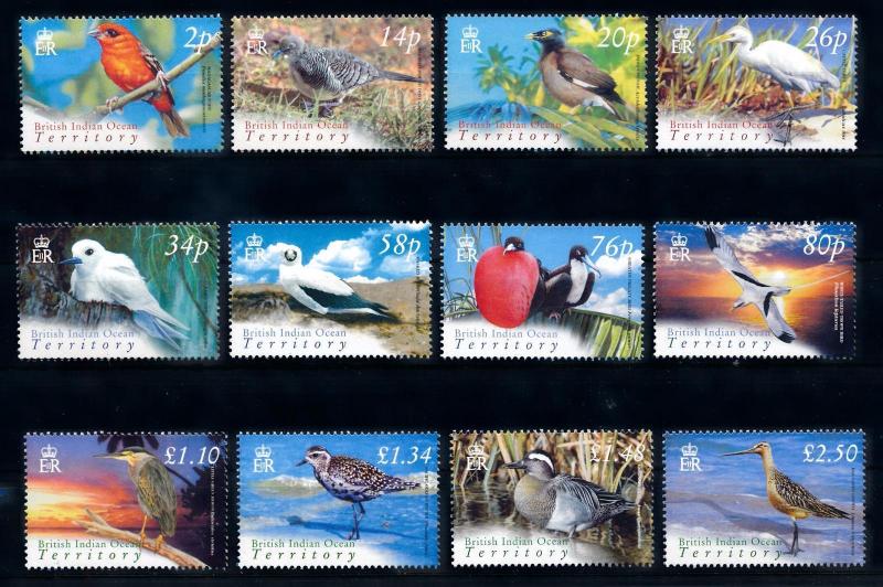 [66819] British Indian Ocean Territory 2004 Birds 12 Values MNH