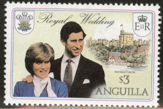 ANGUILLA Scott 446 Windsor Castle Lady Dians set 1981 MNH**