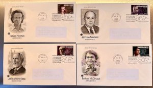 US # 3906-3909 American Scientists set of 4 FDC's 2005 PCS