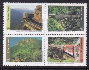 Brazil 3332 trains MNH VF