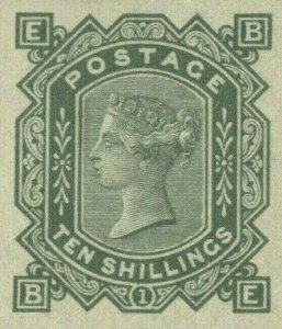 GB QV High Value SG.128var 10s Plate 1 (1878) OFFICIAL REPRODUCTION Superb Rare 